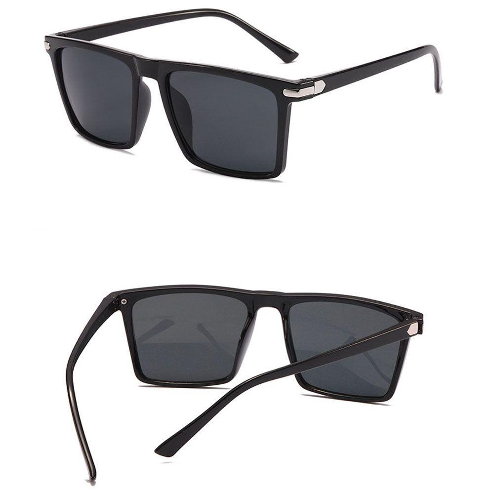 Kính Mát Gọng Vuông Phản Quang Thời Trang Hàn Quốc Cho Nam