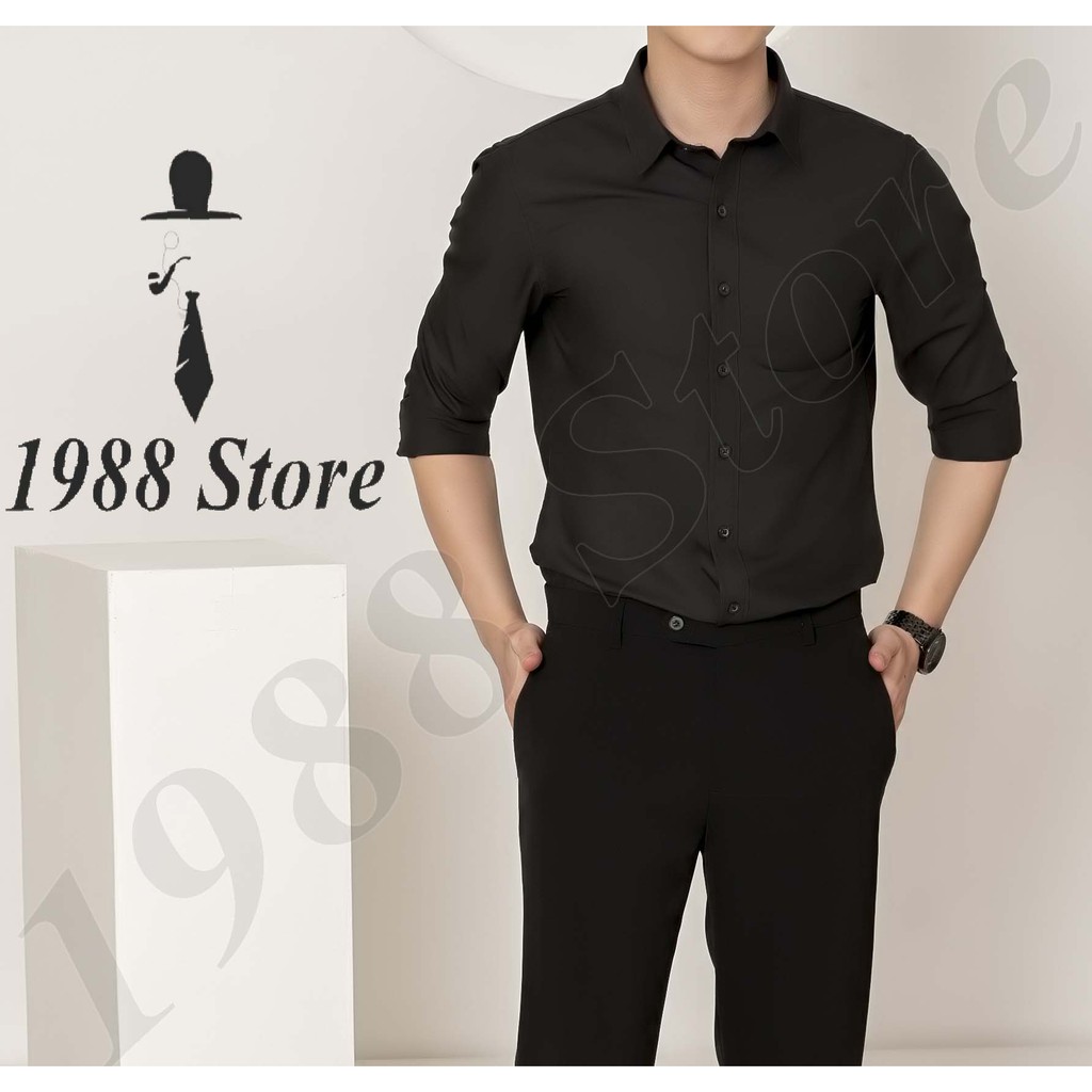 Áo sơ mi nam gấp hộp cao cấp. Chất vải cotton silk loại 1 chống nhăn, mềm mịn và cực mát, không bai không xù. M-4XL | BigBuy360 - bigbuy360.vn