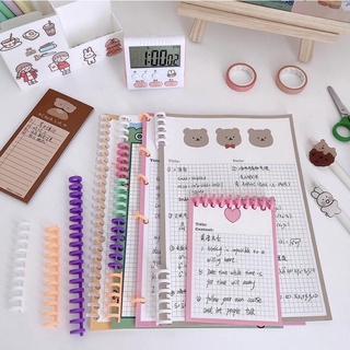 SET 2c Thanh còng nhựa làm sổ DIY 30 lỗ BINDER