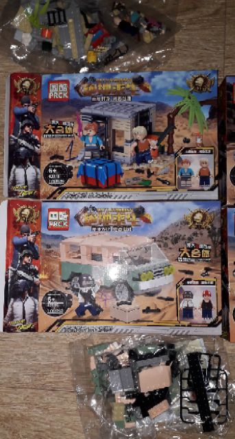 Lắp ráp 1 hộp LegoPubg 62015 có nhiều chi tiết bằng nhựa ABS rất đẹp