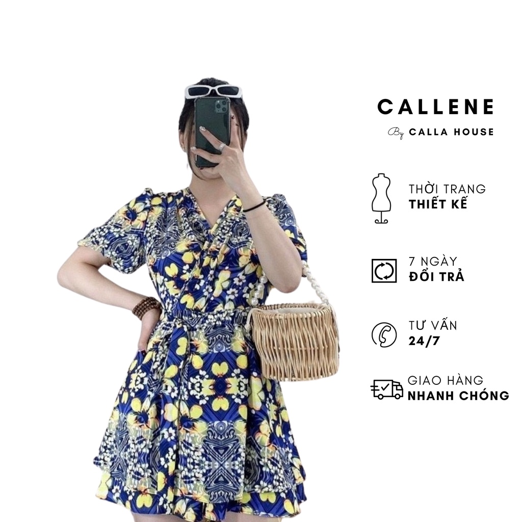 Jumsuit voan chiffon họa tiết Callene (XK436)