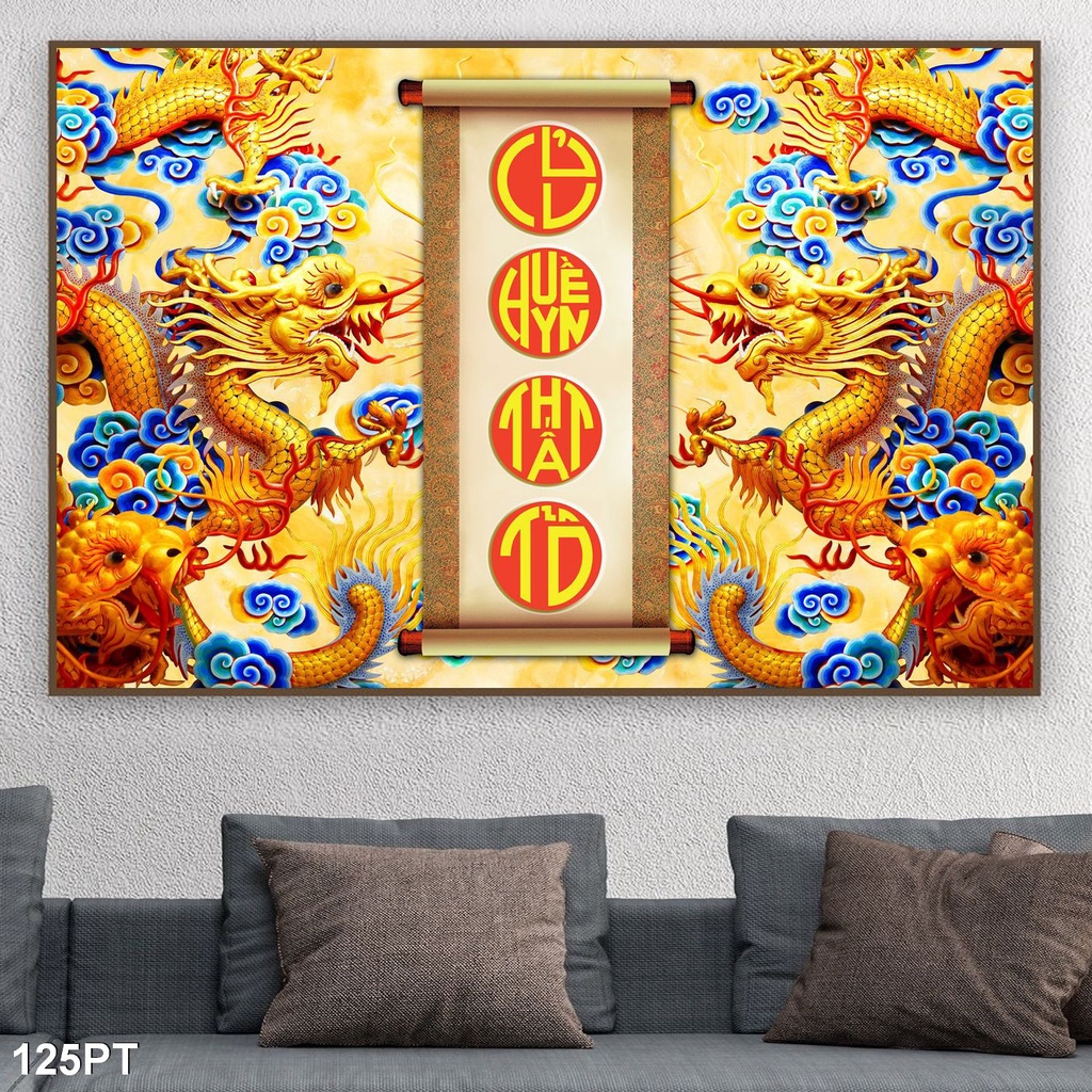 Cửu Huyền Thất Tổ Dán Tường 3D Chèn Chữ Miễn Phí