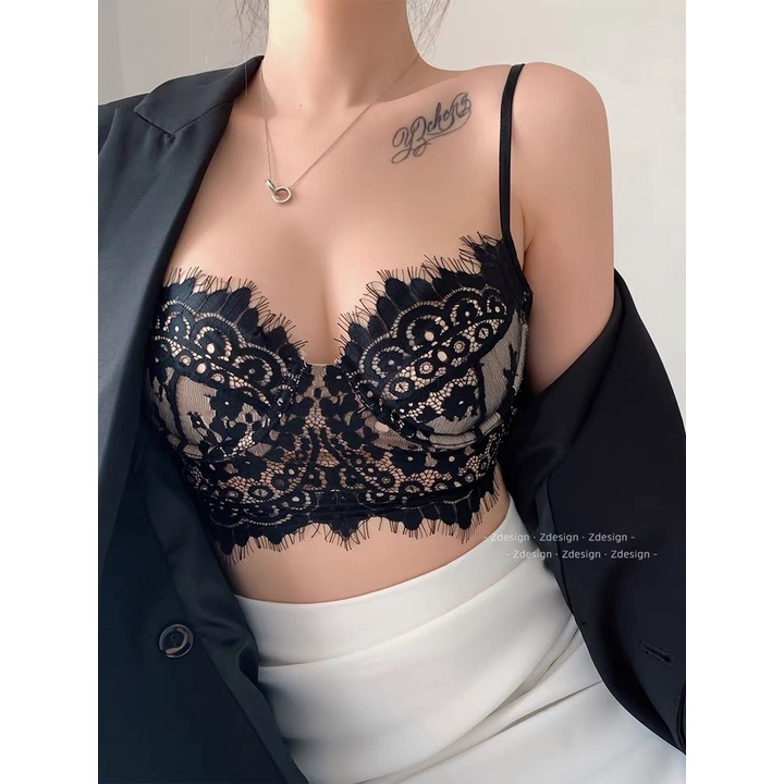 Áo bra ren mềm mỏng sexy có gọng nâng ngực có mút có dây cài sau THE CELYNBRA - AL30