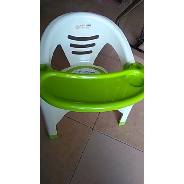 ghế ăn dặm cho bé có còi kêu chíp chíp, bàn ăn dặm nhựa Việt Nhật 1828
