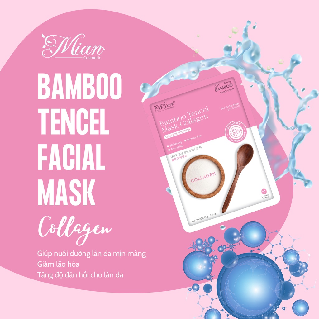 Mặt Nạ Dưỡng Da Bamboo Tencel  Mian Chiết Xuất Từ Collagen