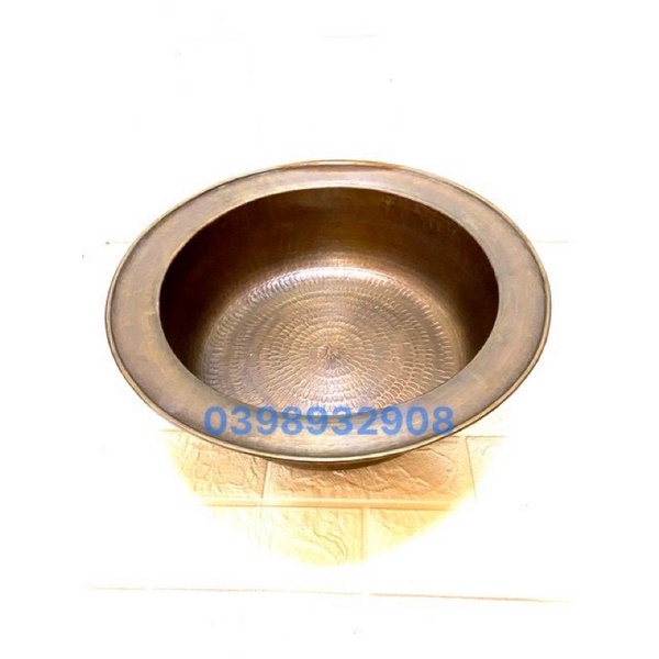 CHẬU ĐỒNG NGUYÊN CHẤT BẰNG ĐỒNG KÍCH THƯỚC 42 cm nặng 1.6 kg