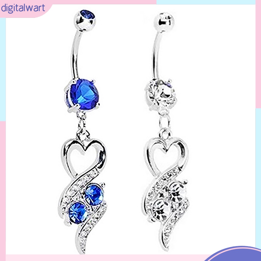 Khuyên rốn đính đá bằng thép y tế