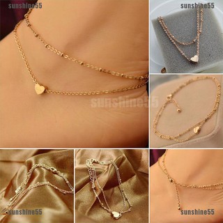 Lắc Chân Hai Lớp Hình Trái Tim Xinh Xắn Dành Cho Nữ