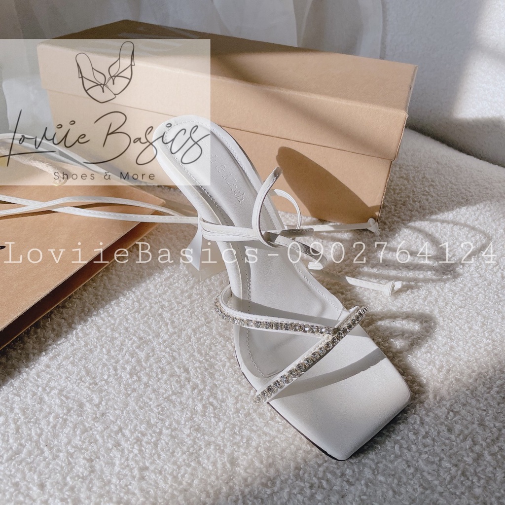 SANDAL CAO GÓT LOVIIE BASICS - GUỐC NỮ DÂY NGANG MẢNH - GIÀY THỜI TRANG CHIẾN BINH 9 PHÂN G220911