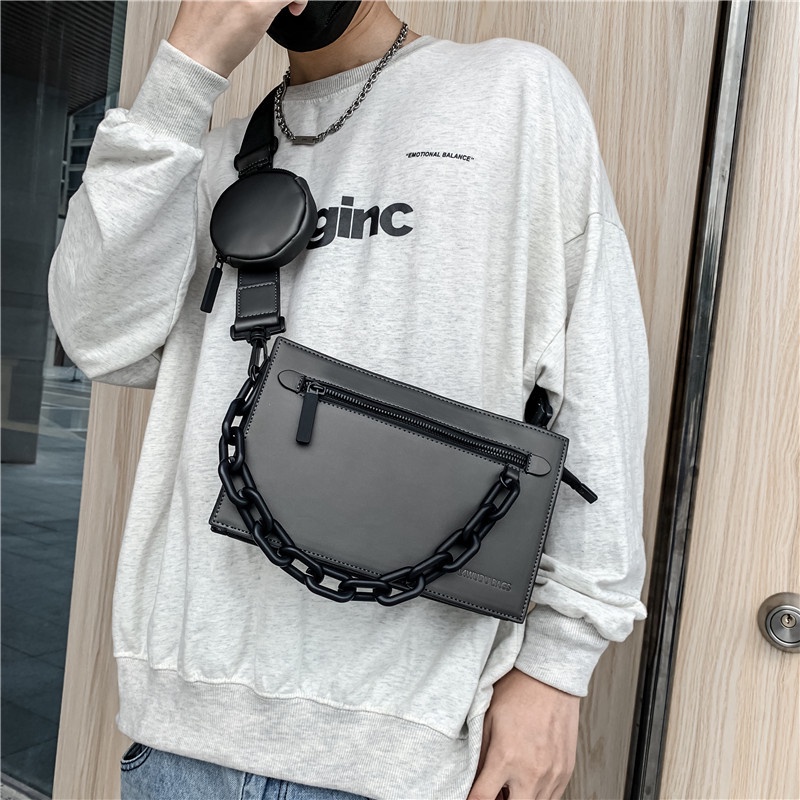 TBAG-TÚI ĐEO CHÉO NAM NỮ DA CAO CẤP Accessories  Form Y Hình, Lớp lót Polyester, Chống Thấm