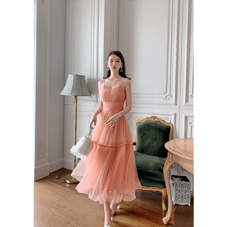 (Free ship) Mẫu Đầm Lưới Lót Phi Hai Dây Cực Lạ Mắt Chuẩn Hàng QUảng Châu UP HHP Fashion