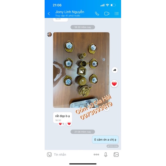 Bộ ấm chén sen cá nghệ nhân Tô Thanh Sơn Bát Tràng- Bộ trà Bát Tràng