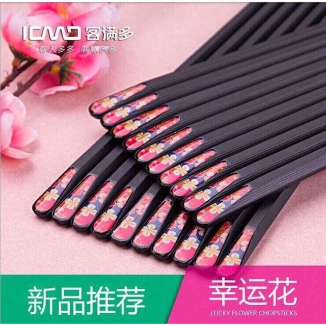 Hộp 10 đôi  đũa nhật hoa anh đào