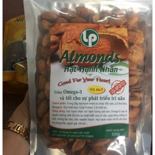 Hạt hạnh nhân nhập từ usa 500g
