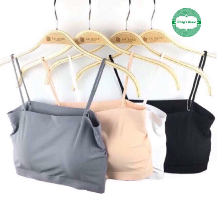ÁO BRA ĐÚC SU TRƠN QUÂY 2 DÂY CHẤT MÁT LỊM, ÁO BRA GYM YOGA THỂ THAO DÁNG CROPTOP M03 | BigBuy360 - bigbuy360.vn
