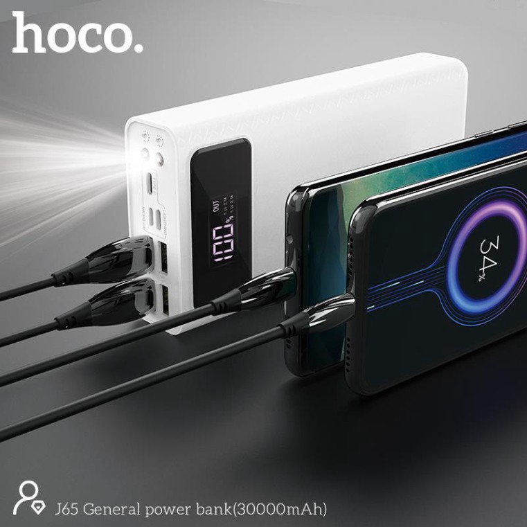 HDGD [CHÍNH HÃNG] Sạc Dự Phòng Dung Lượng Lớn 30000mAh/40.000mAh Hoco J65 Hỗ Trợ 4 Cổng USB Có Đèn LED BẢO HÀNH 12 THÁNG