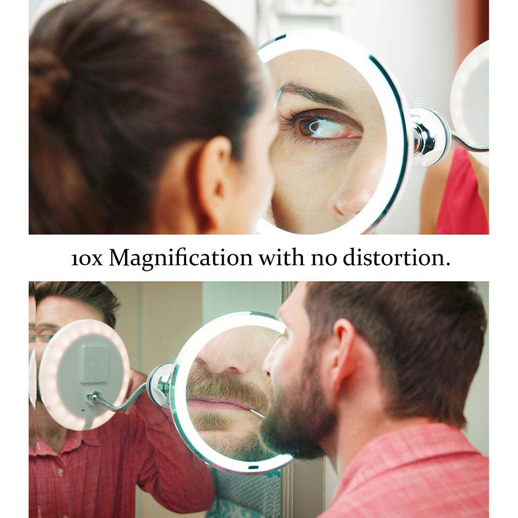 Gương phóng to 10 lần có thể xoay 360 độ