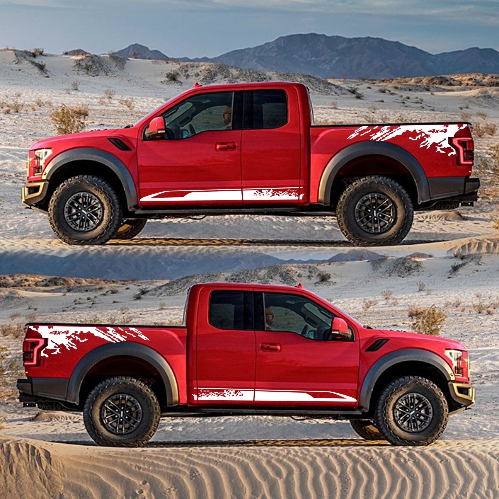 Tem xe 4X4 Off Road Graphic Vinyl Decal cho Ford Ranger Raptor Pickup D'Max Navara Pro 4X Phụ kiện Phụ kiện xe