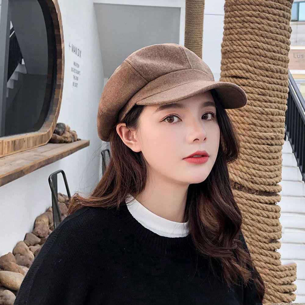 Mũ Nồi Màu Ngà Giữ Ấm Mùa Thu Cho Nữ