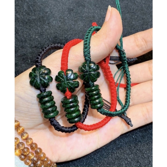 Vòng đeo tay dây tết Hồ Ly ngọc sơn thủy mix