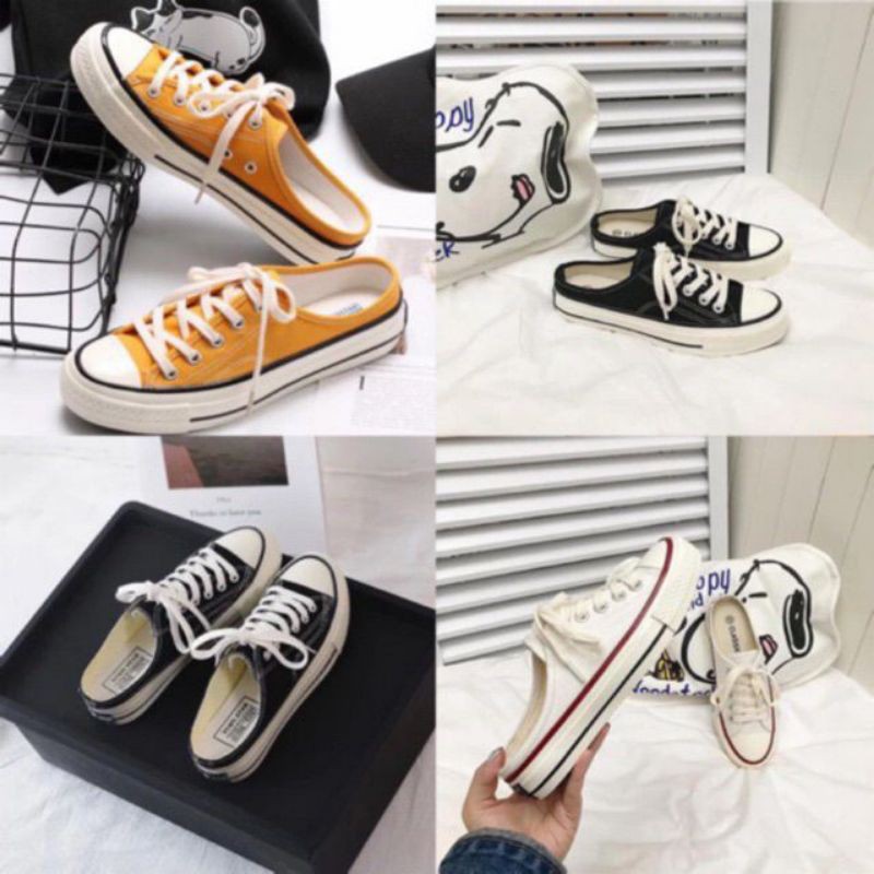 [Mã FAGREEN245 giảm 10% tối đa 30k đơn từ 99k] Giày sục nữ trơn siêu đẹp (phom nhỏ đặt tăng 1 size nha các bạn)