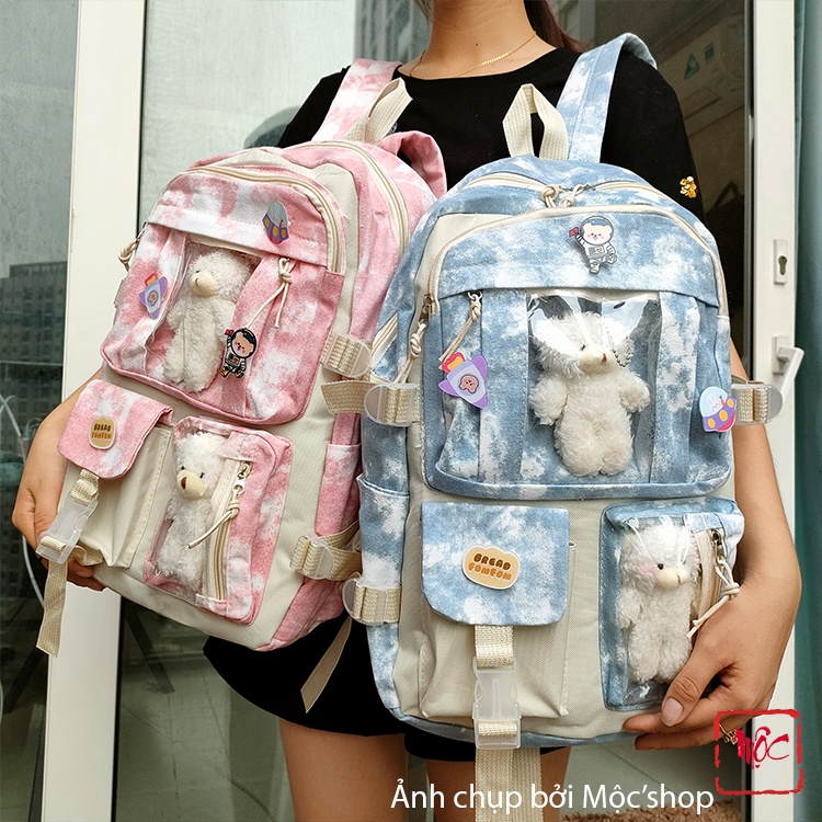 Balo thời trang BL222, Balo ULZZANG - Full set như hình. (ảnh chụp)