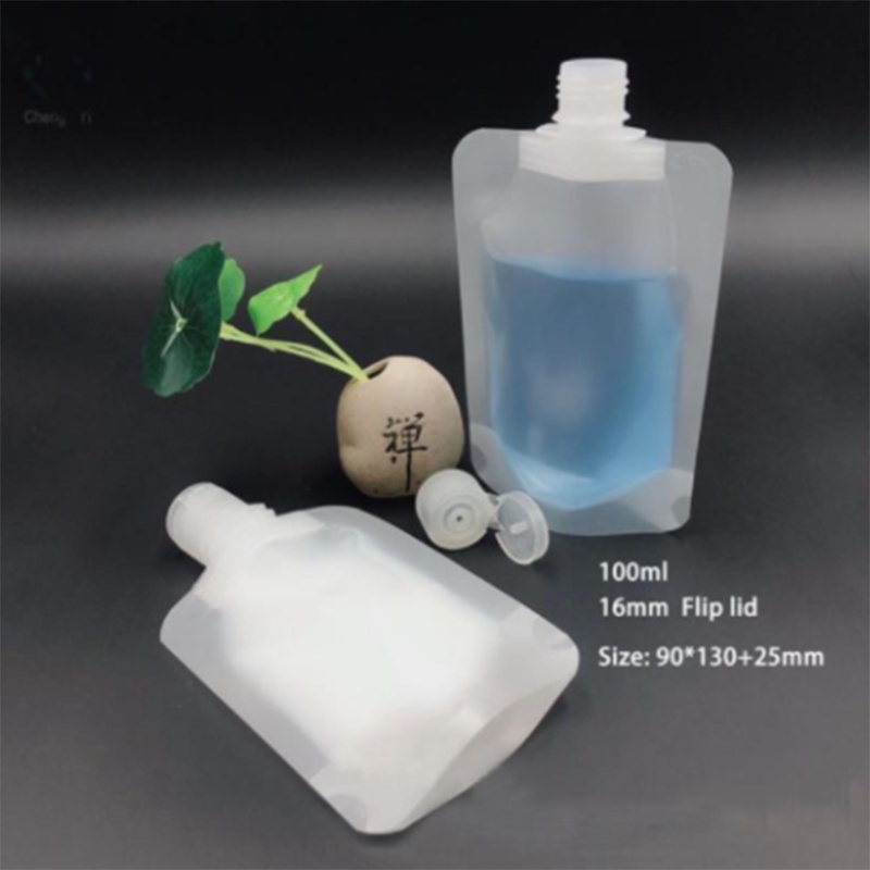 Túi đựng hóa mỹ phẩm 30ml/ 50ml/ 100ml cso nắp lật bằng nhựa trong suốt thân thiện với môi trường