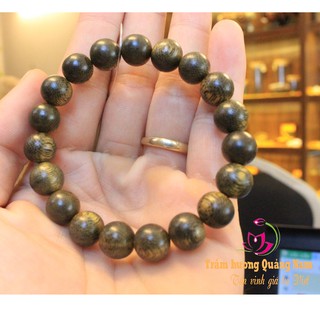 Vòng Tay Trầm Hương tự nhiên size Tròn 8mm,10mm, kèm hộp, dây xâu