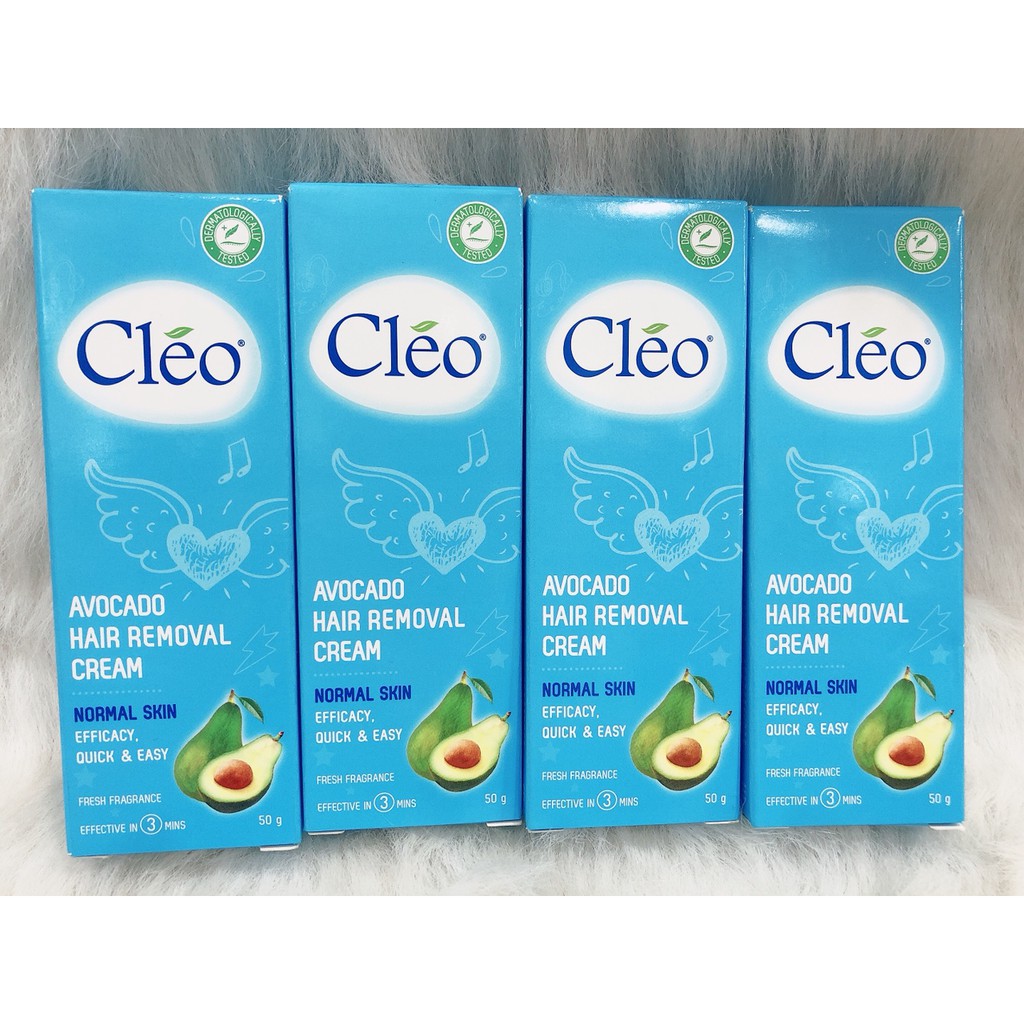 Kem Bơ Tẩy lông Cleo dành cho da thường 50g màu xanh