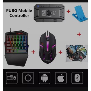 COMBO 6 MÓN Full bộ chuyển đổi chơi game pubg tặng giá đỡ cấp kết nối thiết bị chuột+ bàn phím