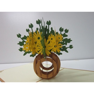 NHIỀU MẪU - Thiệp 3D Handmade Chủ đề Lọ Hoa, Thiệp hoa, Thiệp Nổi HMG