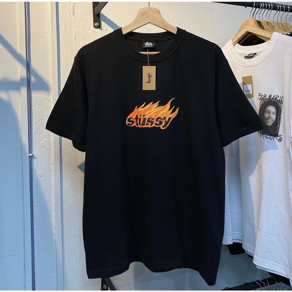 Áo Thun Stussy Flames 100% CHÍNH HÃNG - CÓ SẴN