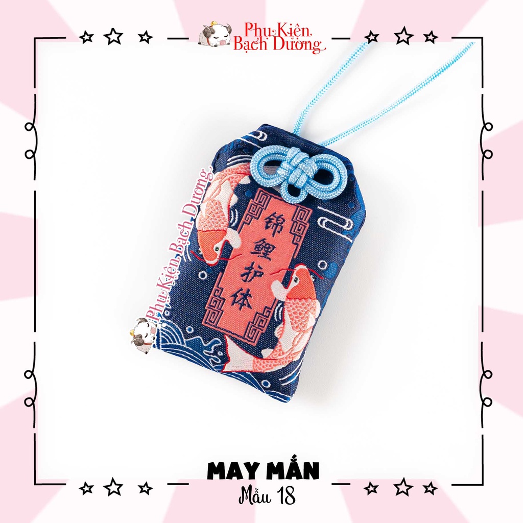 Móc Khóa Yushou May Mắn - Cá Vượt Vũ Môn - Kiểu Omamori Nhật Bản