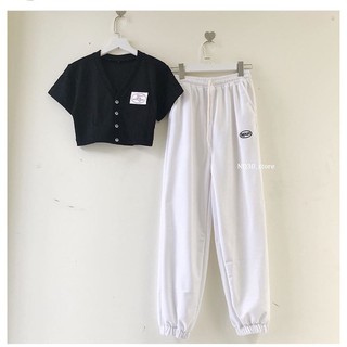 💢Set Bộ Quần Spun + Croptop Nút