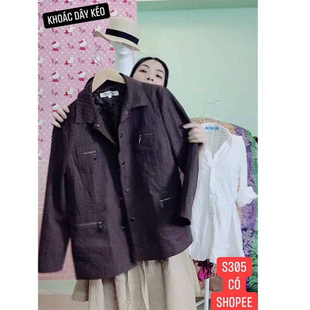 áo khoác vest nhiều dây kéo.s305