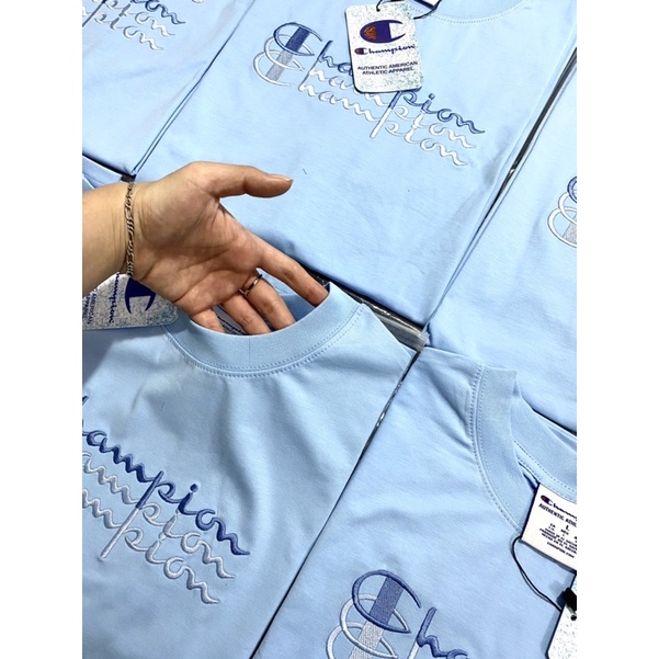 Áo thun Champion thêu 3 line
