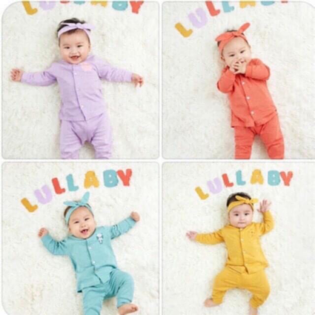 LULLABY Bộ tay dài có bo NH25-19 cho bé