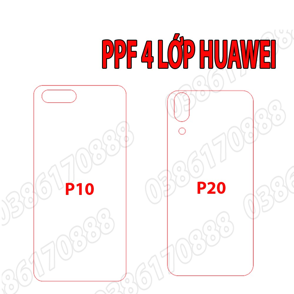 Dán lưng PPF 4 lớp chống va đập cho HUAWEI P10 / P20