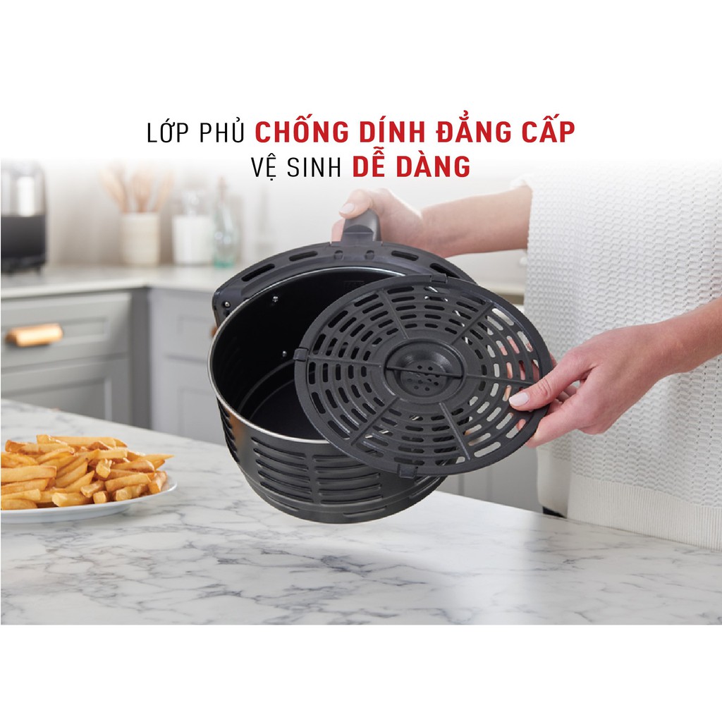 [Mã ELMALL10 giảm 10% đơn 500K] Nồi chiên không dầu Tefal EY201815 - 4.2L - đen