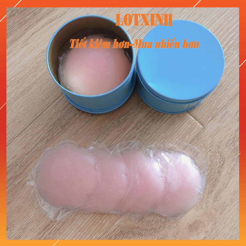 Miếng Dán Ngực Silicone - Hộp 10 Miếng (5 Đôi), Dán Nhũ Hoa Siêu Dính Êm Ái DANNGUC01