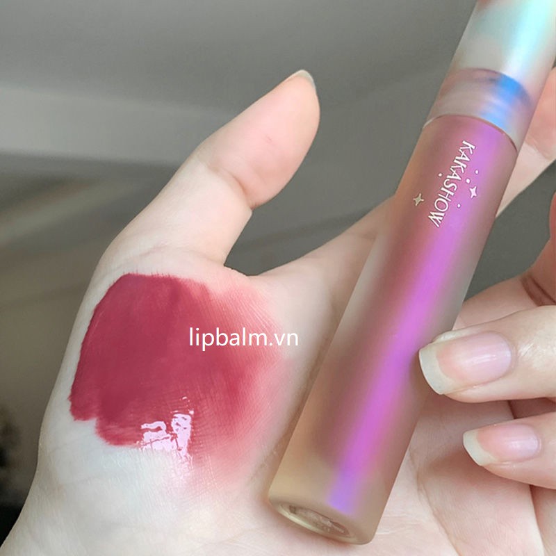 Kakashow water light air lip glaze dưỡng ẩm môi nhẹ mùa hè không thấm nước và không phai