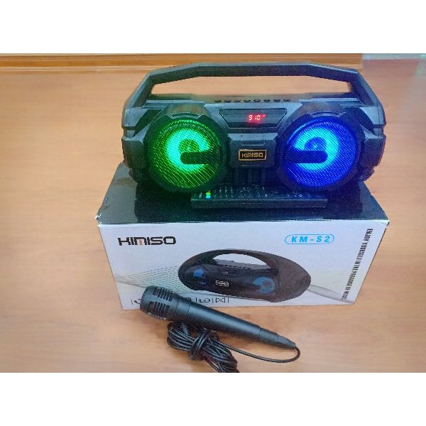 Loa Bluetooth Để Bàn KIMISO KM-7, LOA KM-S1 Kết Nối Không Dây- Hỗ Trợ FM/AUX/USB/TF/MIC Vân Gỗ Cực Đẹp