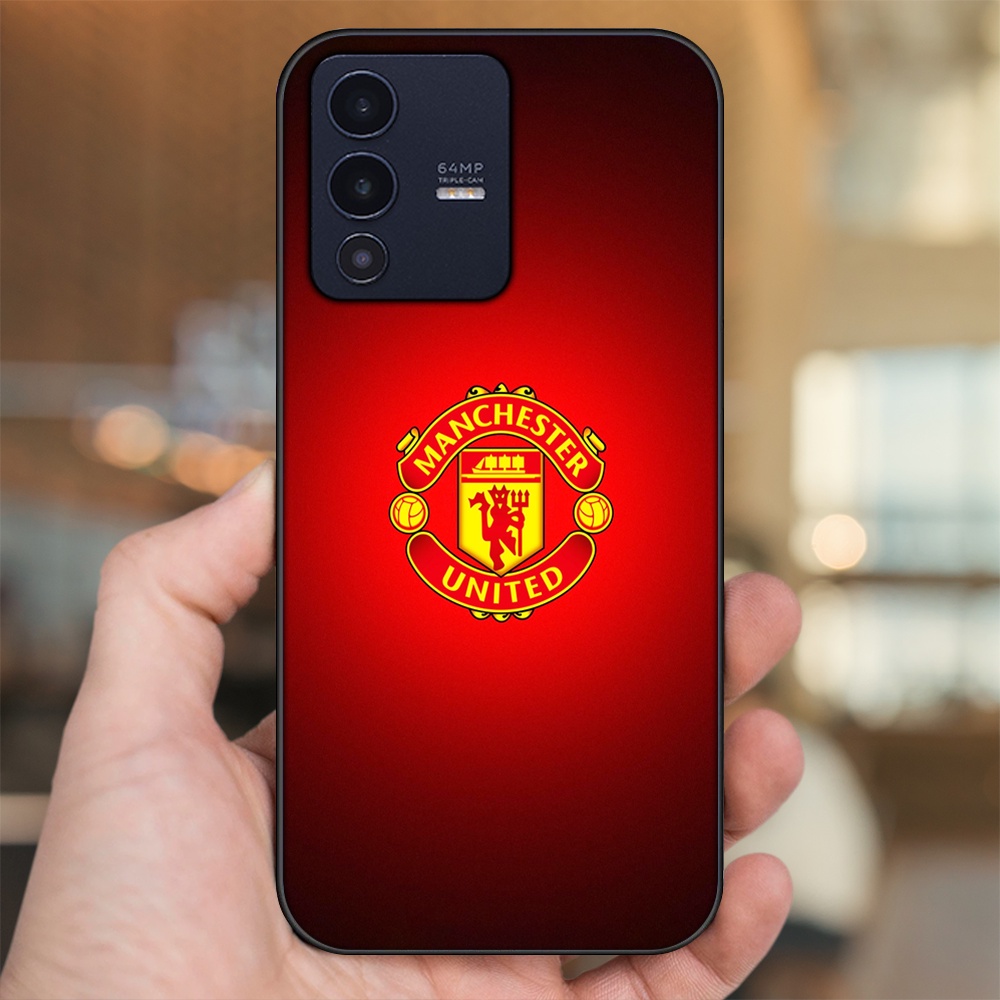Ốp lưng Vivo V23 5G viền đen in hình MU Manchester United