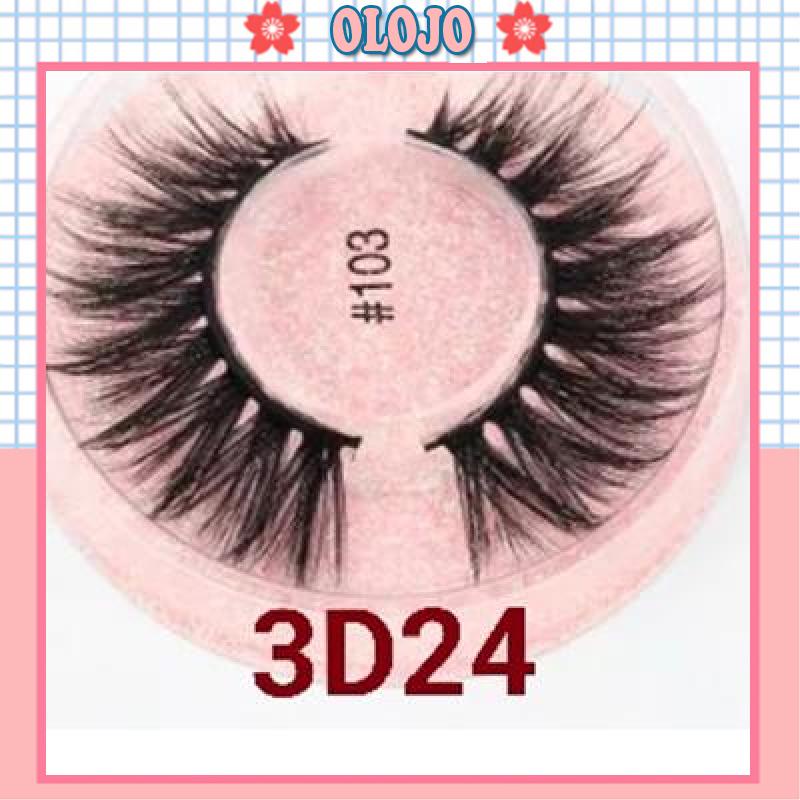 ⚜️1 Cặp Lông Mi Giả 3D Bằng Lông Chồn Nhân Tạo Dáng Tròn Tự Nhiên