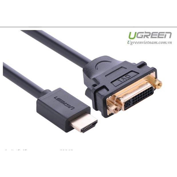 Cáp chuyển đổi HDMI Dương to DVI 24+5 Âm Ugreen 20136 chính hãng