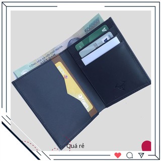 Ví Nam Da Bò Thật Kiểu Đứng - Bảo Hành 12 tháng - Full box | Bóp Nam Đẹp DTR quincy.shop1
