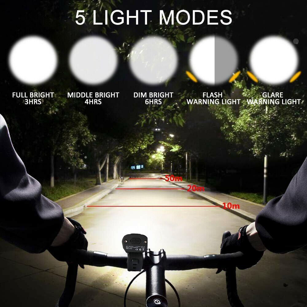 Đèn Pha LED Sạc USB Siêu Sáng Cho Xe Đạp Heceh