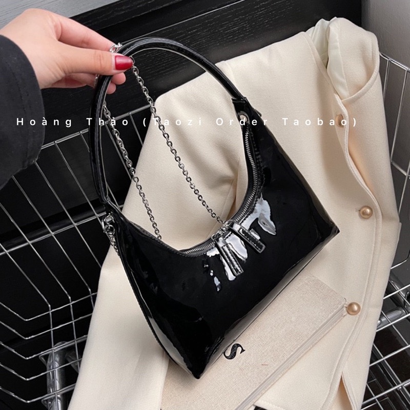 Túi kẹp nách có dây đeo chéo da bóng chất đẹp mẫu hot mới 2022