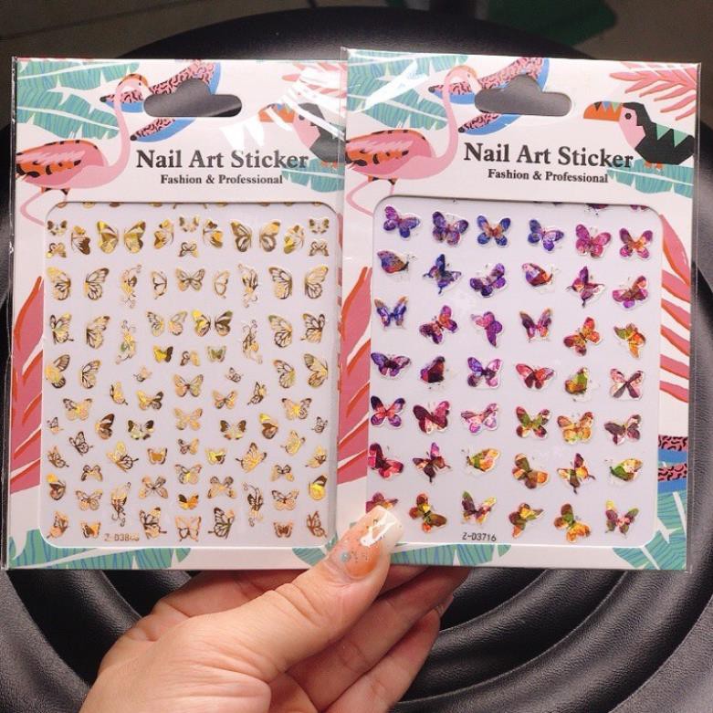 Sticker Nail bướm dán móng trang trí móng