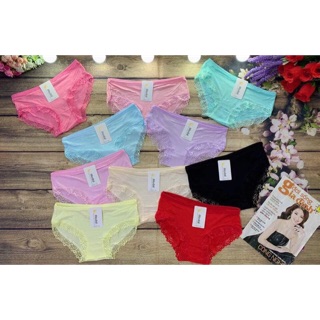 Combo 10 quần chip cotton phối ren